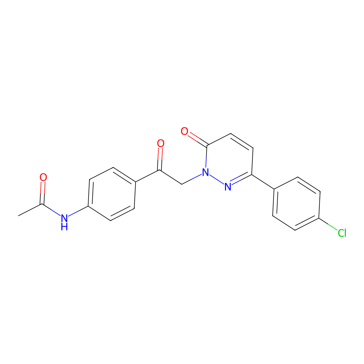 N-(4-{[3-(4-chlorophenyl)-6-oxopyridazin-1(6H)-yl]acetyl}phenyl)acetamide molecular structure, CAS 1219542-16-1