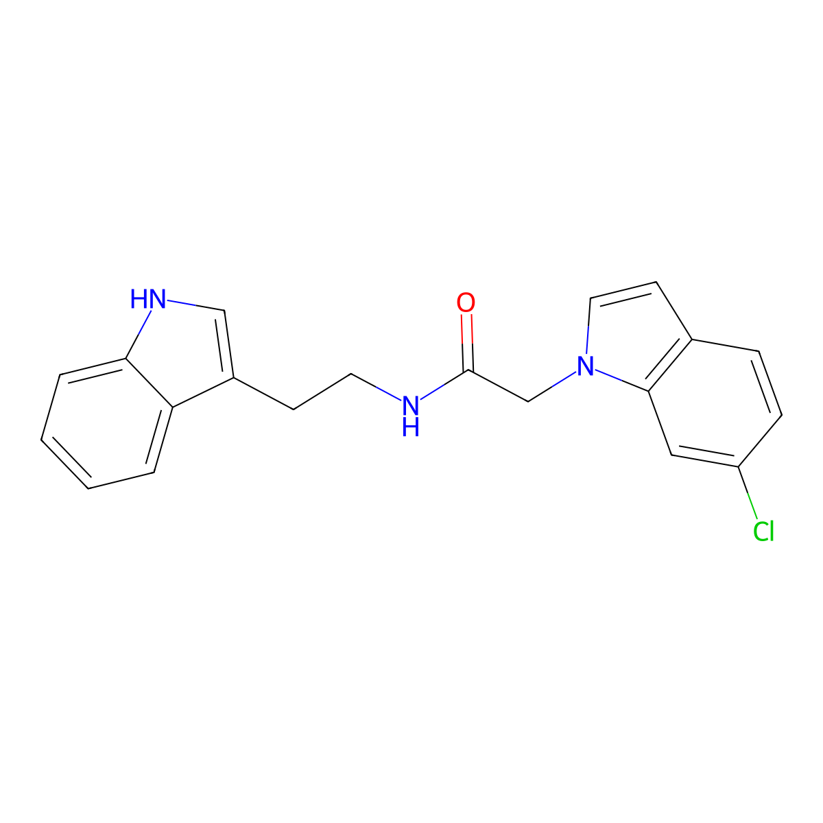 2-(6-chloro-1H-indol-1-yl)-N-[2-(1H-indol-3-yl)ethyl]acetamide molecular structure, CAS 1219542-40-1