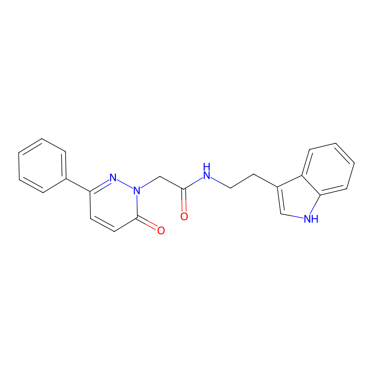 N-(2-(1H-indol-3-yl)ethyl)-2-(6-oxo-3-phenylpyridazin-1(6H)-yl)acetamide molecular structure, CAS 1219542-58-1
