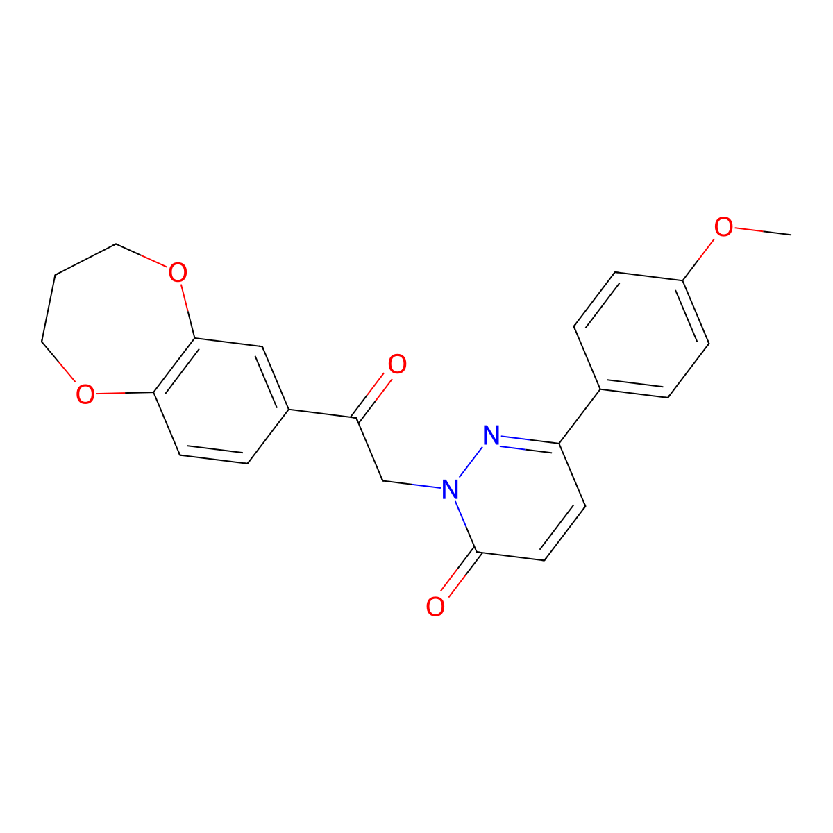 2-[2-(3,4-dihydro-2H-1,5-benzodioxepin-7-yl)-2-oxoethyl]-6-(4-methoxyphenyl)pyridazin-3(2H)-one molecular structure, CAS 1219542-68-3