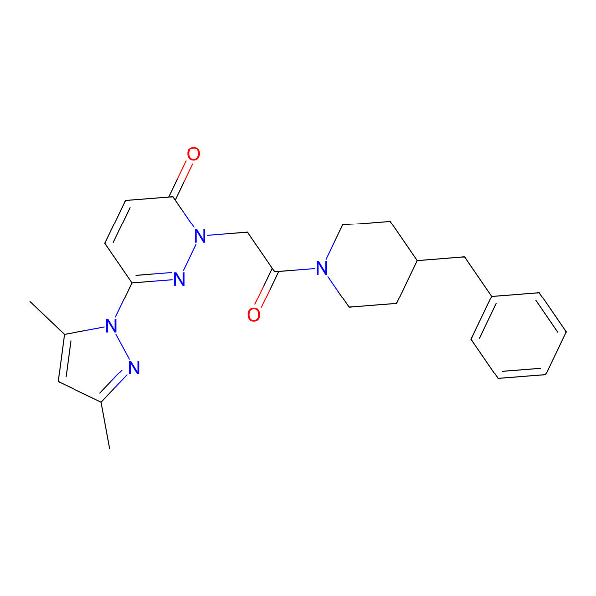 2-(2-(4-benzylpiperidin-1-yl)-2-oxoethyl)-6-(3,5-dimethyl-1H-pyrazol-1-yl)pyridazin-3(2H)-one molecular structure, CAS 1219543-08-4
