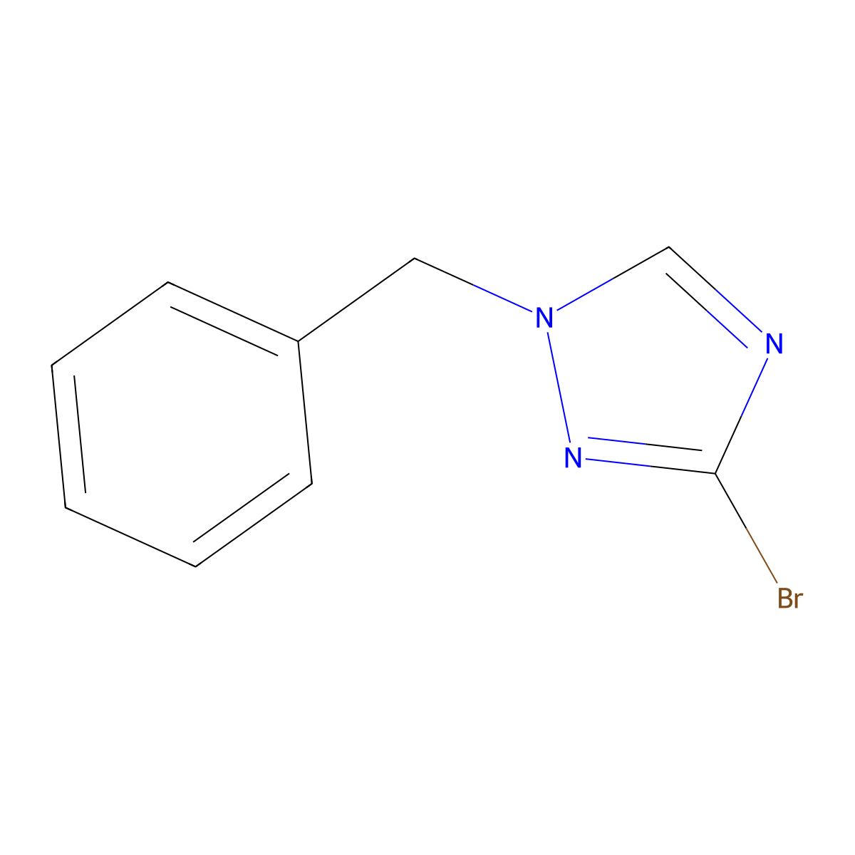 1-benzyl-3-bromo-1H-1,2,4-triazole molecular structure, CAS 1219543-17-5