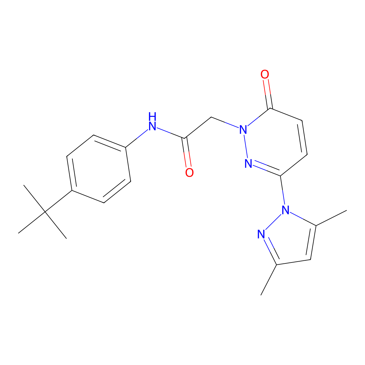 N-(4-tert-butylphenyl)-2-[3-(3,5-dimethyl-1H-pyrazol-1-yl)-6-oxopyridazin-1(6H)-yl]acetamide molecular structure, CAS 1219543-18-6