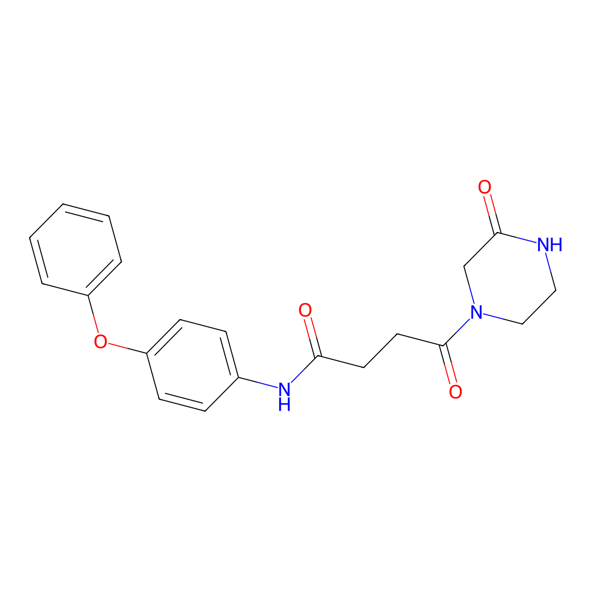 4-oxo-4-(3-oxopiperazin-1-yl)-N-(4-phenoxyphenyl)butanamide molecular structure, CAS 1219543-36-8