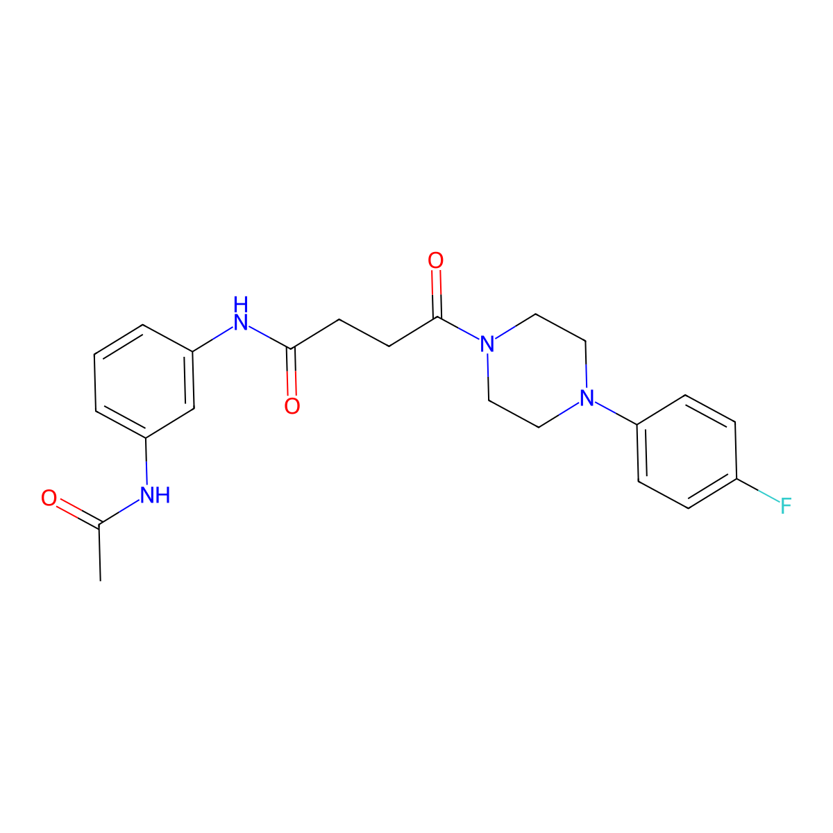 N-[3-(acetylamino)phenyl]-4-[4-(4-fluorophenyl)piperazino]-4-oxobutanamide molecular structure, CAS 1219543-40-4