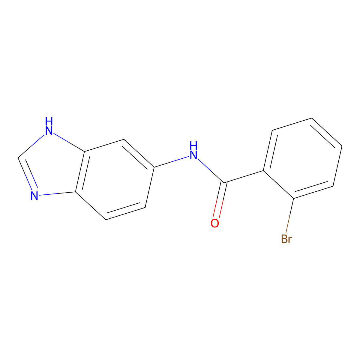 N-(1H-benzimidazol-5-yl)-2-bromobenzamide molecular structure, CAS 1219543-84-6