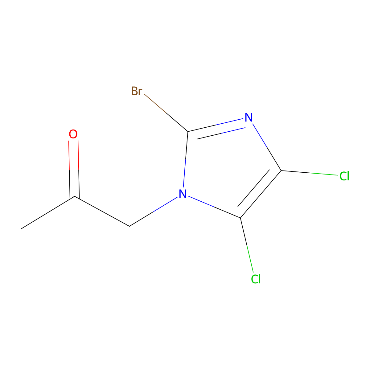 1-(2-bromo-4,5-dichloro-1H-imidazol-1-yl)propan-2-one molecular structure, CAS 1219543-85-7
