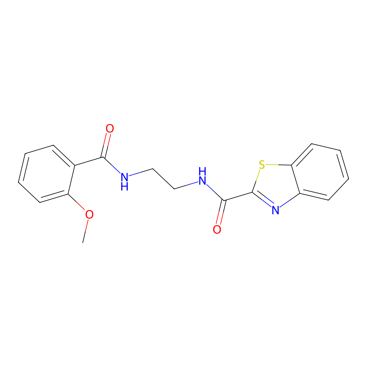 N-{2-[(2-methoxybenzoyl)amino]ethyl}-1,3-benzothiazole-2-carboxamide molecular structure, CAS 1219543-97-1