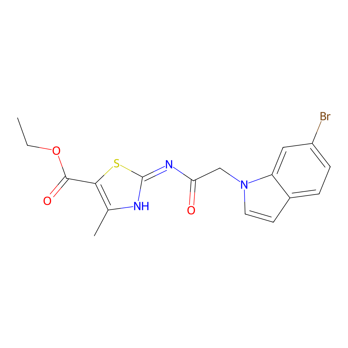 ethyl 2-{[(6-bromo-1H-indol-1-yl)acetyl]amino}-4-methyl-1,3-thiazole-5-carboxylate molecular structure, CAS 1219543-99-3