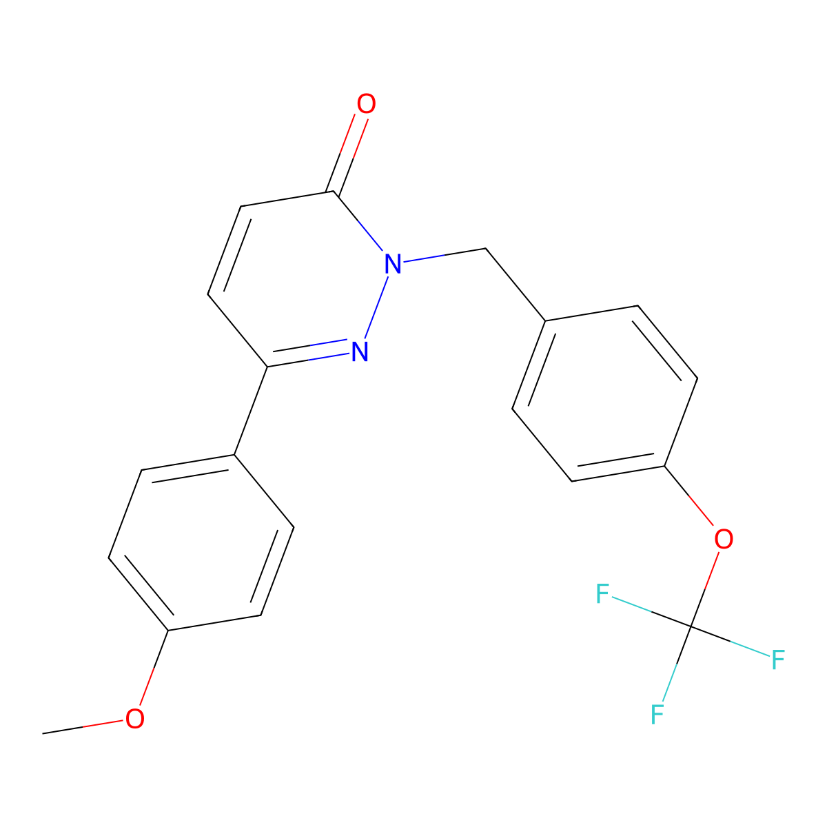 6-(4-methoxyphenyl)-2-[4-(trifluoromethoxy)benzyl]pyridazin-3(2H)-one molecular structure, CAS 1219544-58-7