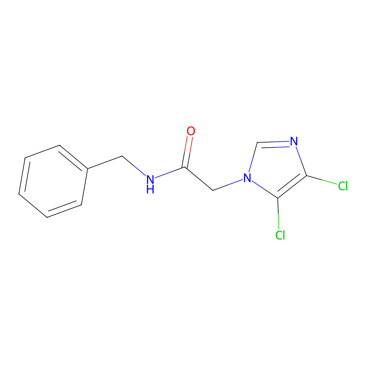 N-benzyl-2-(4,5-dichloro-1H-imidazol-1-yl)acetamide molecular structure, CAS 1219544-75-8