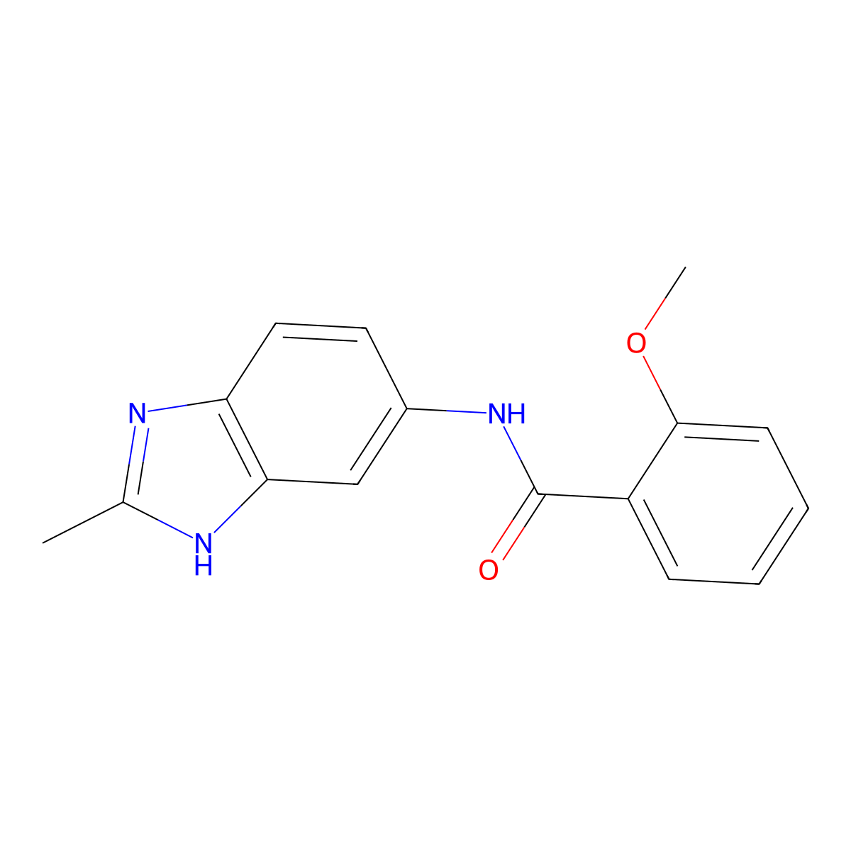 2-methoxy-N-(2-methyl-1H-benzimidazol-5-yl)benzamide molecular structure, CAS 1219545-08-0