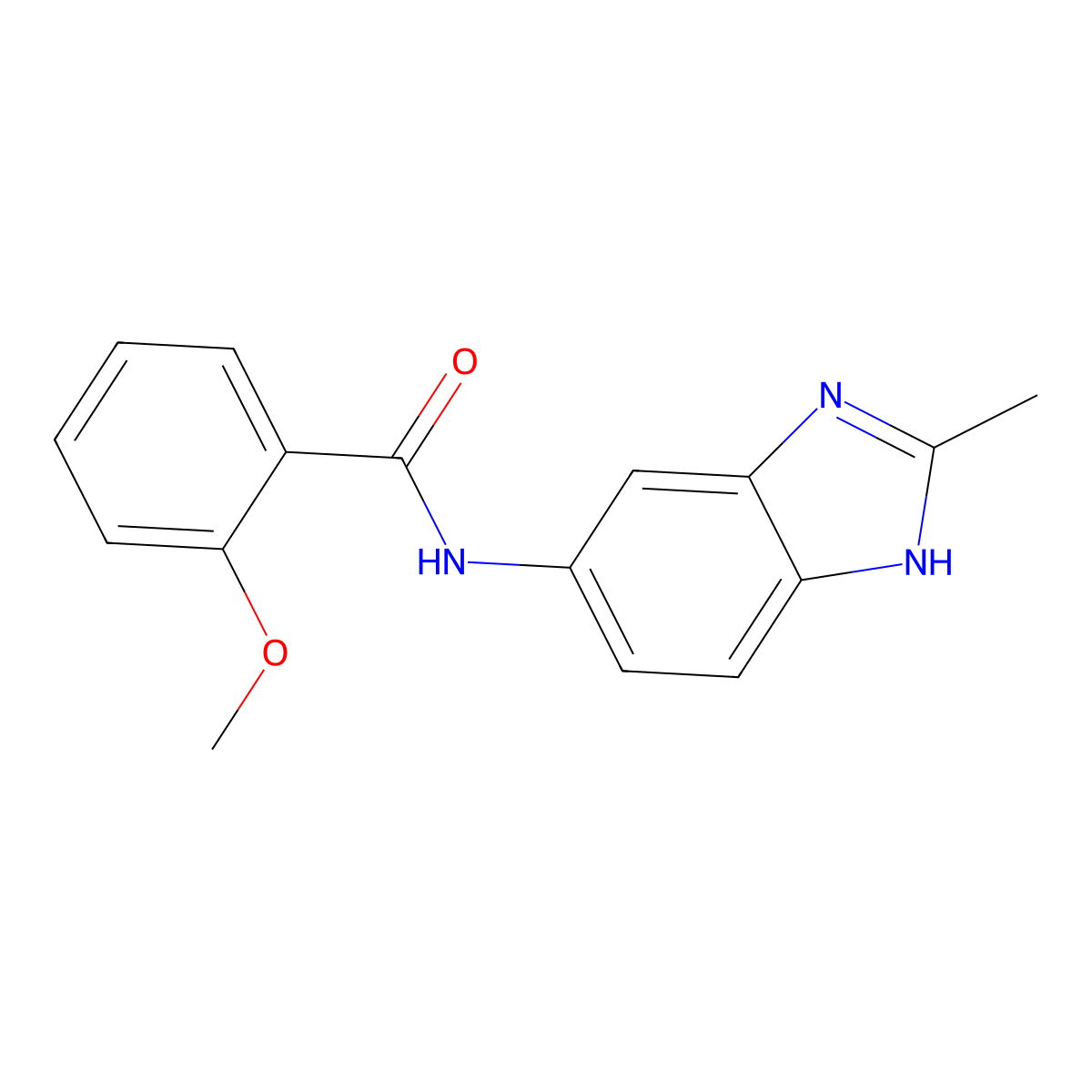 2-methoxy-N-(2-methyl-1H-benzimidazol-5-yl)benzamide molecular structure, CAS 1219545-08-0
