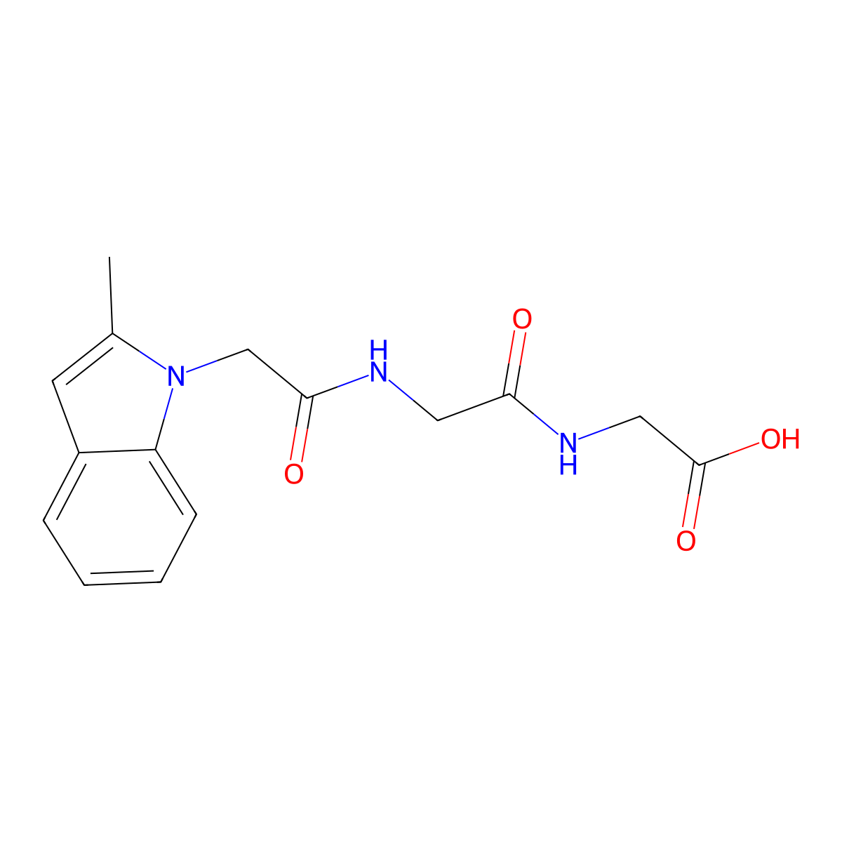N-[(2-methyl-1H-indol-1-yl)acetyl]glycylglycine molecular structure, CAS 1219545-10-4