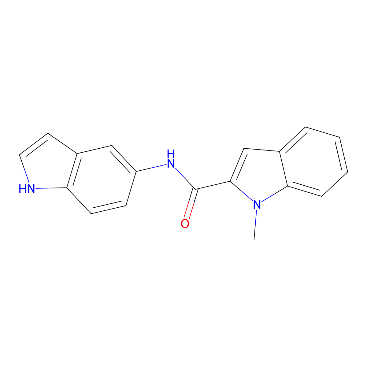 N-(1H-indol-5-yl)-1-methyl-1H-indole-2-carboxamide molecular structure, CAS 1219545-36-4