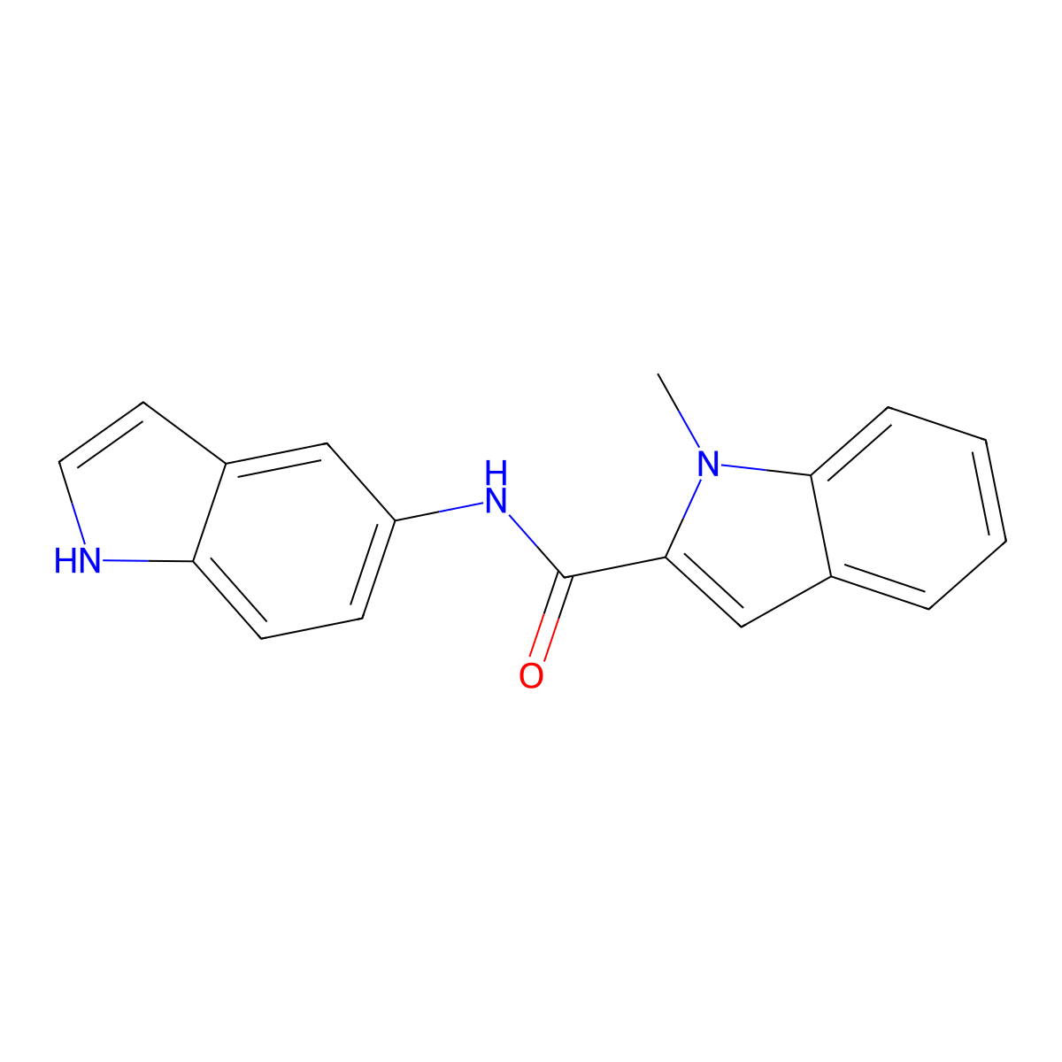 N-(1H-indol-5-yl)-1-methyl-1H-indole-2-carboxamide molecular structure, CAS 1219545-36-4
