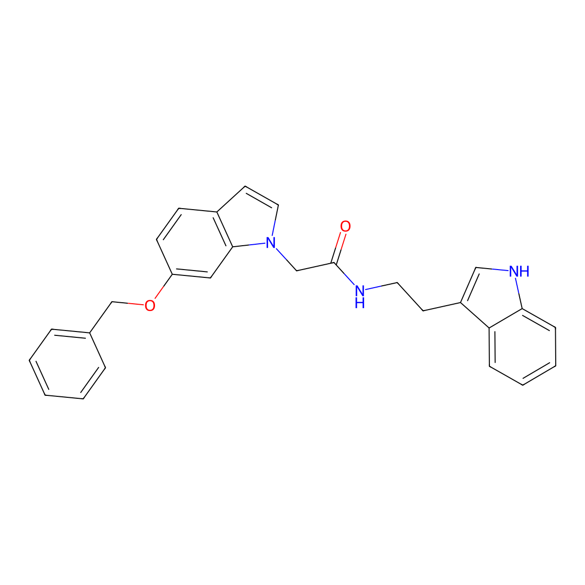 2-[6-(benzyloxy)-1H-indol-1-yl]-N-[2-(1H-indol-3-yl)ethyl]acetamide molecular structure, CAS 1219545-48-8