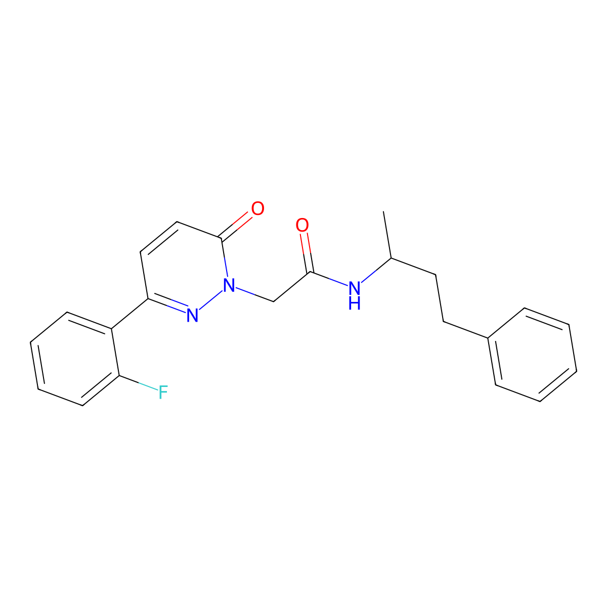 2-[3-(2-fluorophenyl)-6-oxopyridazin-1(6H)-yl]-N-(4-phenylbutan-2-yl)acetamide molecular structure, CAS 1219545-52-4