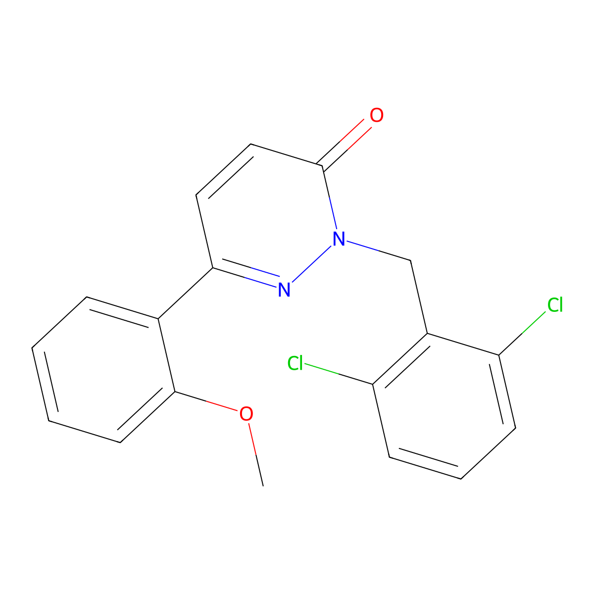 2-(2,6-dichlorobenzyl)-6-(2-methoxyphenyl)pyridazin-3(2H)-one molecular structure, CAS 1219545-68-2