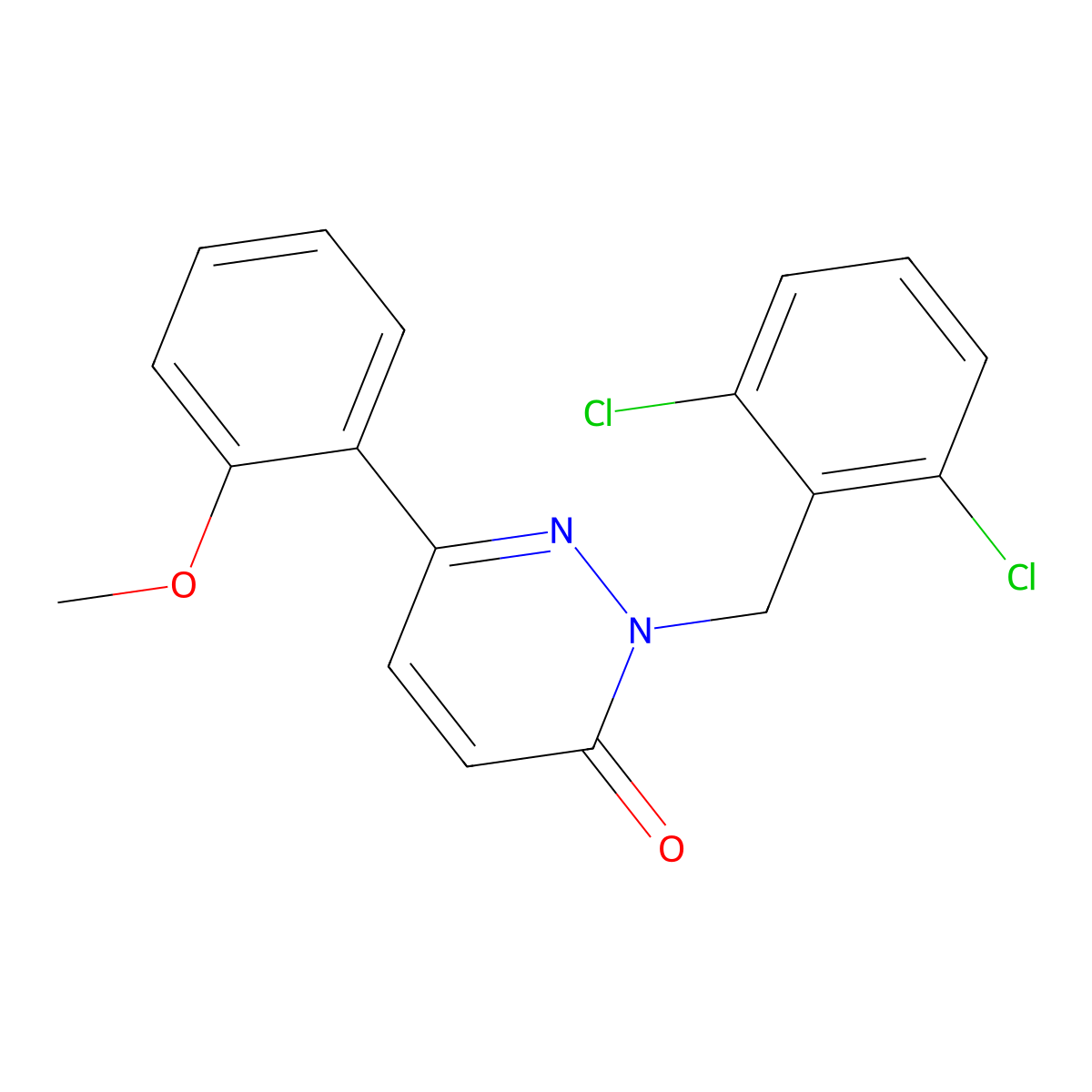 2-(2,6-dichlorobenzyl)-6-(2-methoxyphenyl)pyridazin-3(2H)-one molecular structure, CAS 1219545-68-2