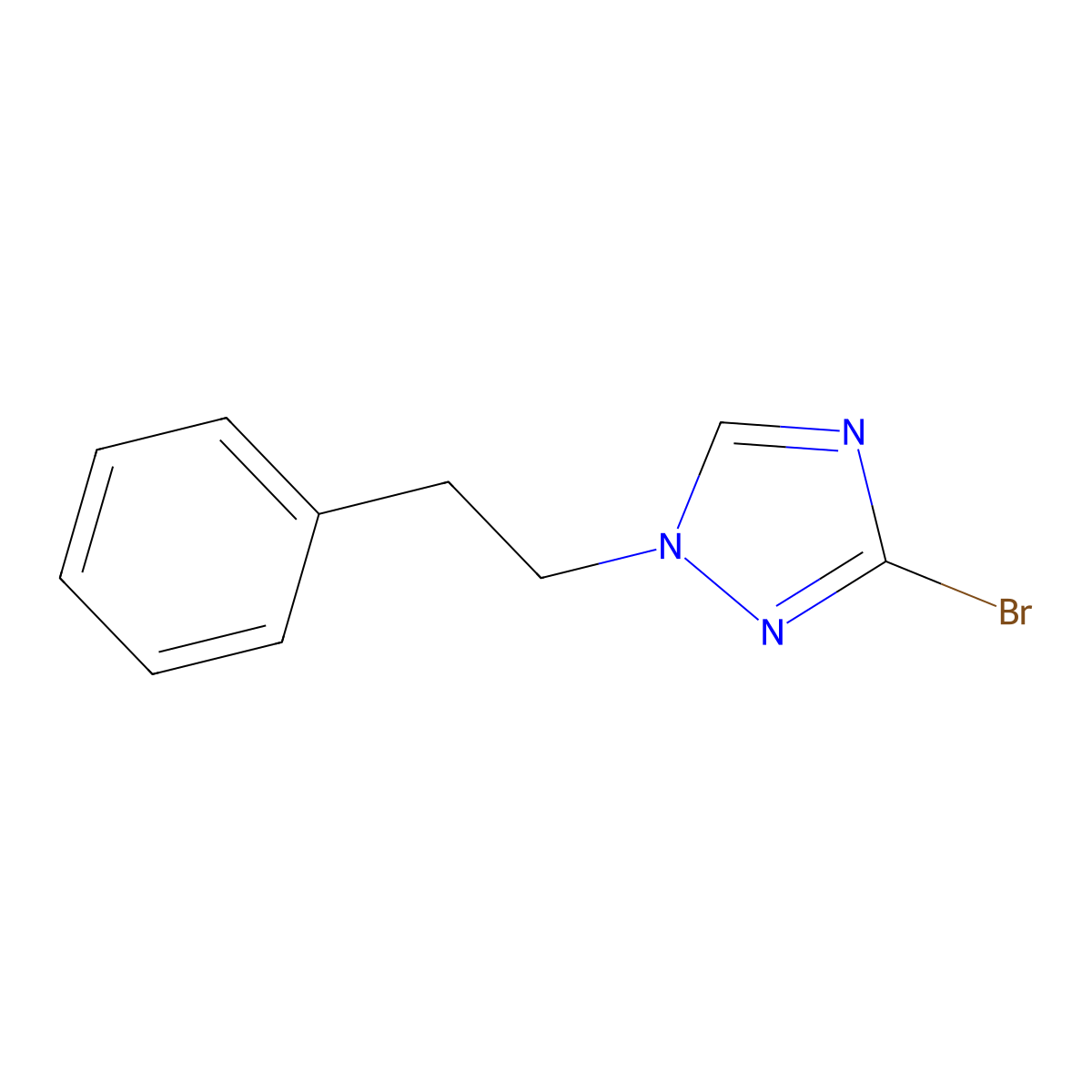 3-bromo-1-phenethyl-1H-1,2,4-triazole molecular structure, CAS 1219546-16-3
