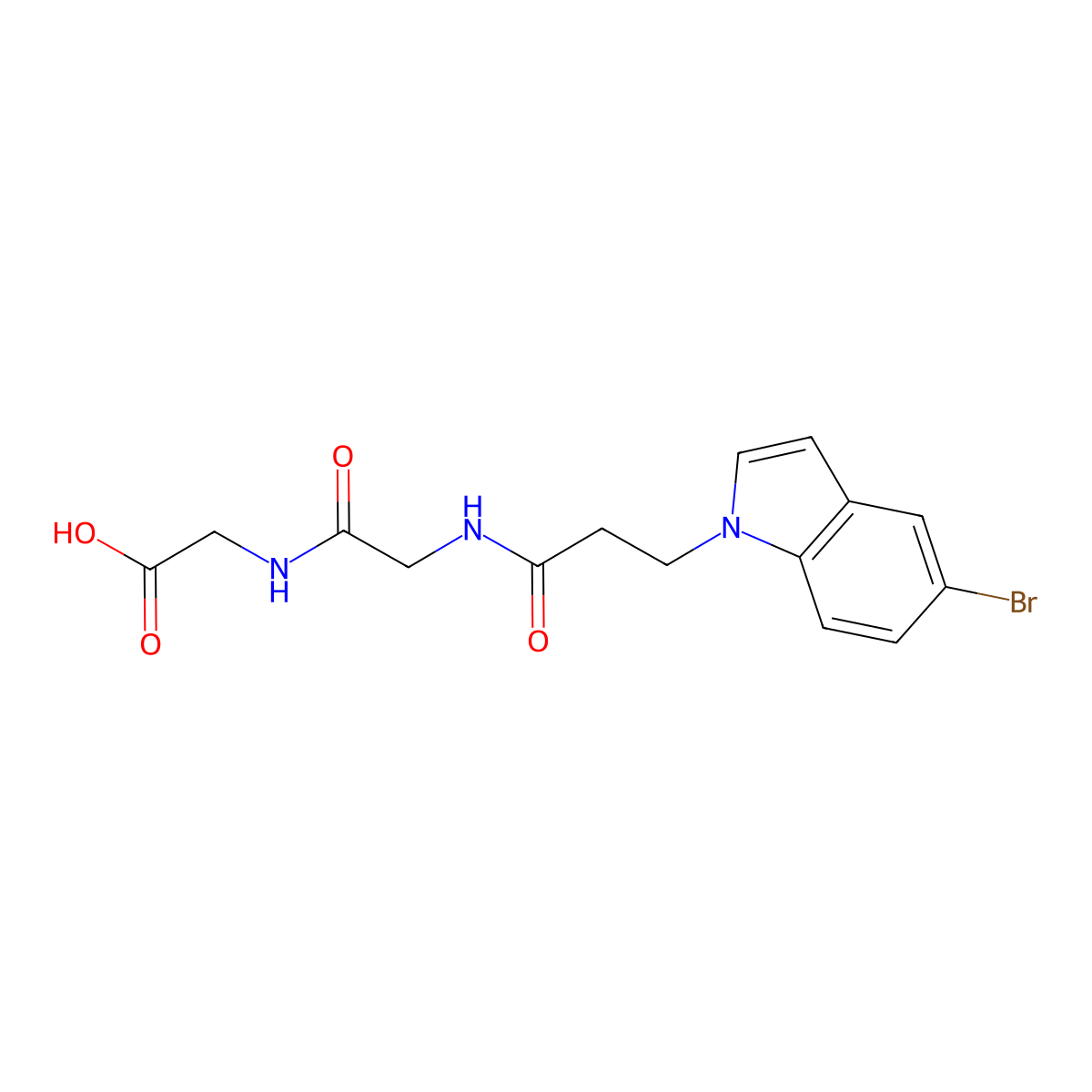 N-[3-(5-bromo-1H-indol-1-yl)propanoyl]glycylglycine molecular structure, CAS 1219546-21-0