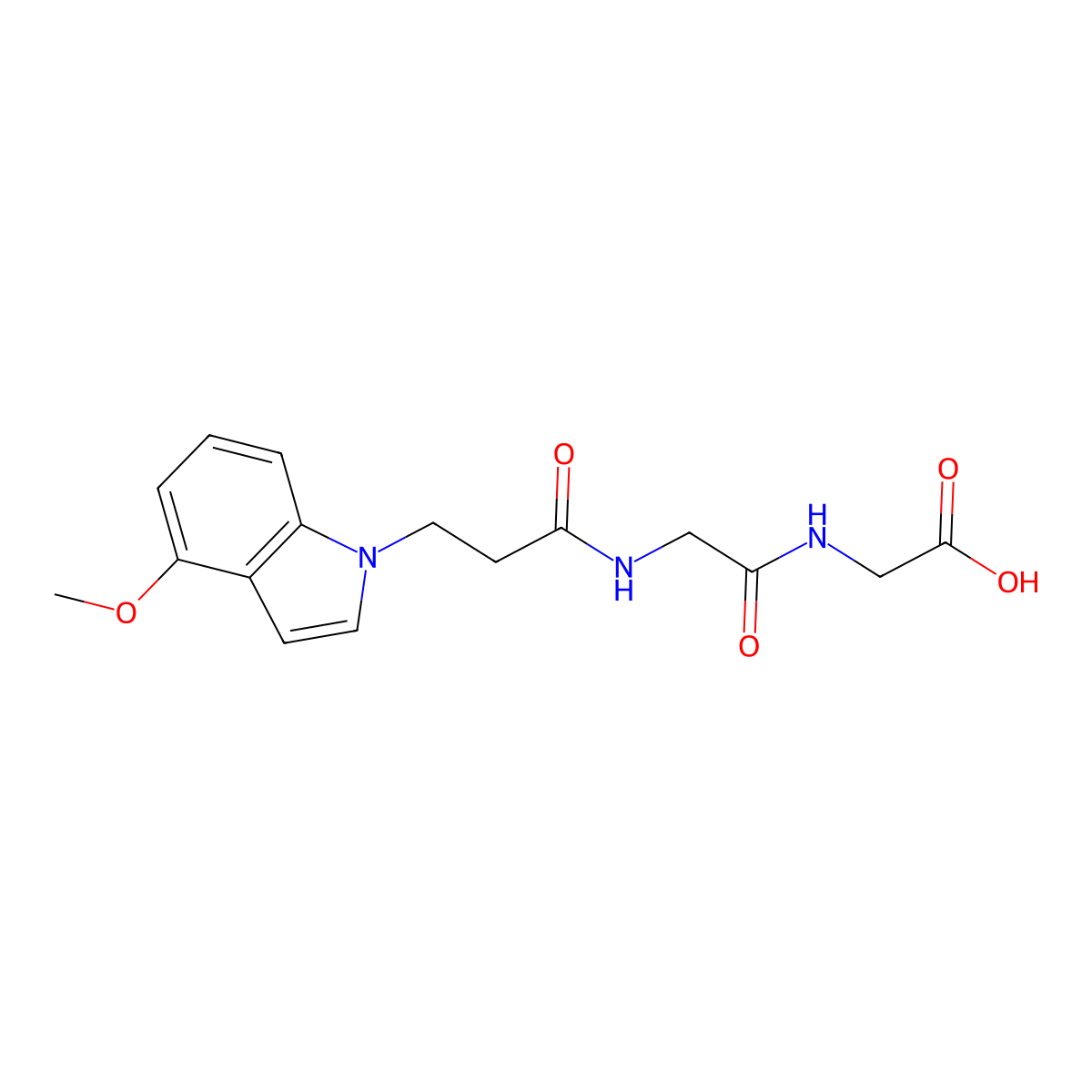 N-[3-(4-methoxy-1H-indol-1-yl)propanoyl]glycylglycine molecular structure, CAS 1219546-23-2