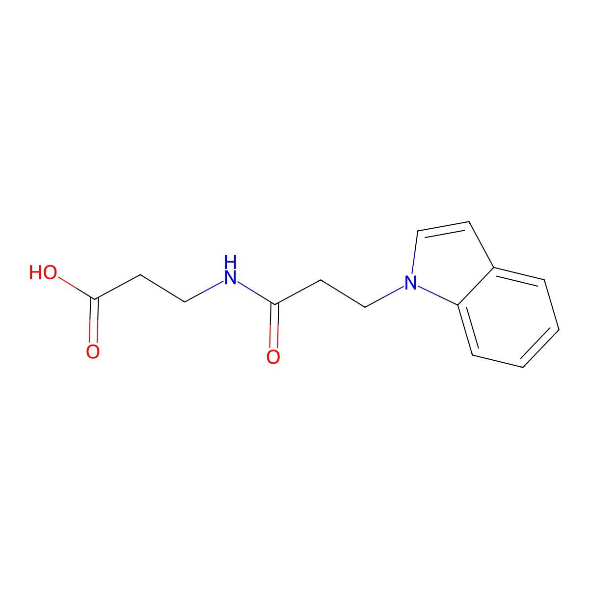 N-[3-(1H-indol-1-yl)propanoyl]-beta-alanine molecular structure, CAS 1219546-39-0