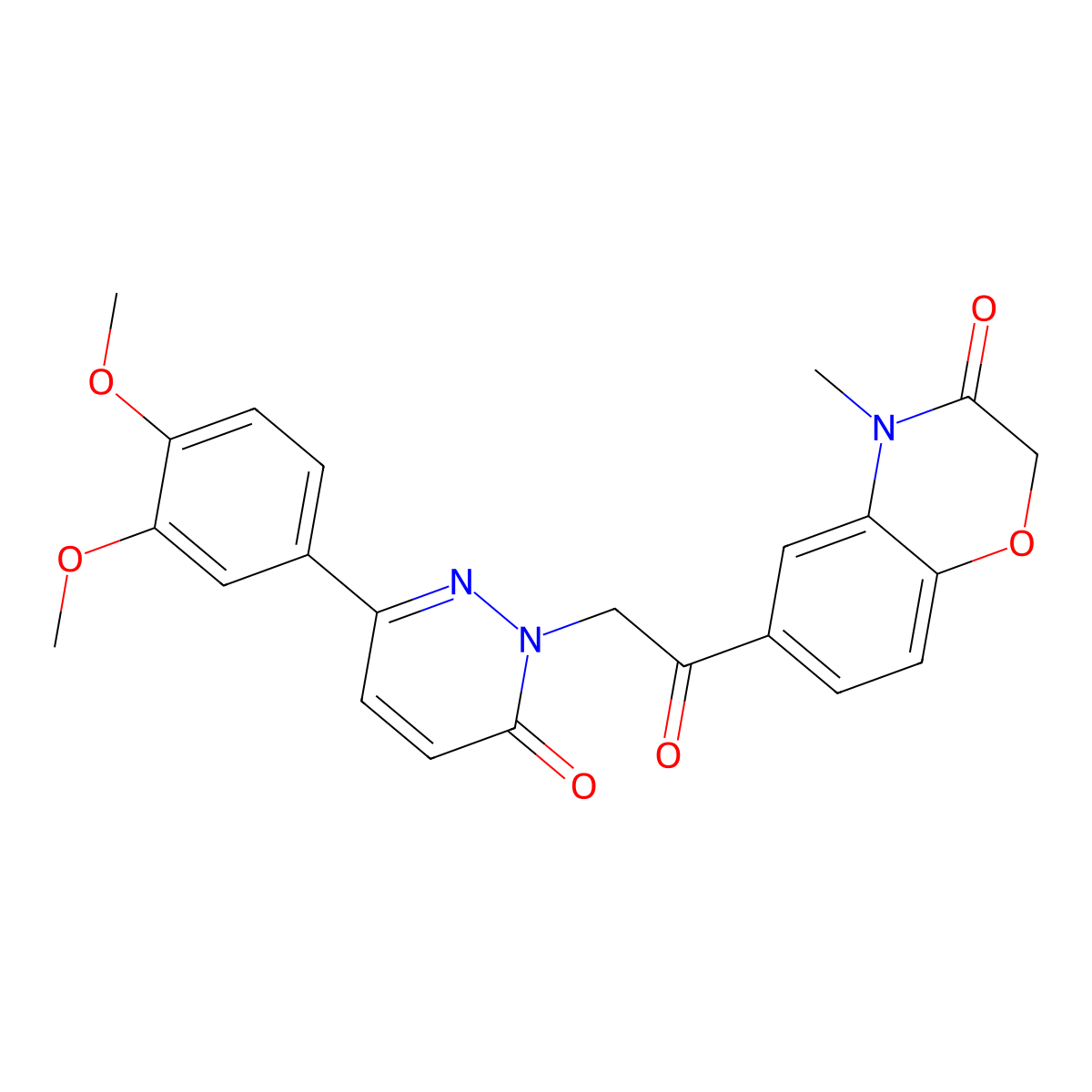 6-{[3-(3,4-dimethoxyphenyl)-6-oxopyridazin-1(6H)-yl]acetyl}-4-methyl-2H-1,4-benzoxazin-3(4H)-one molecular structure, CAS 1219546-63-0