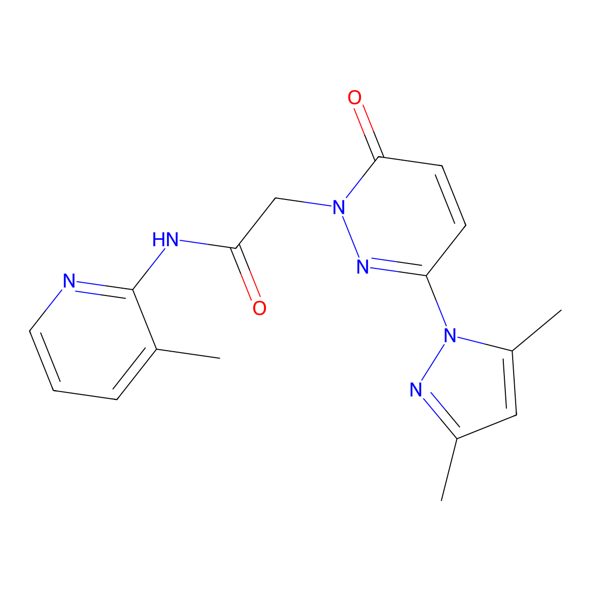 2-(3-(3,5-dimethyl-1H-pyrazol-1-yl)-6-oxopyridazin-1(6H)-yl)-N-(3-methylpyridin-2-yl)acetamide molecular structure, CAS 1219546-79-8
