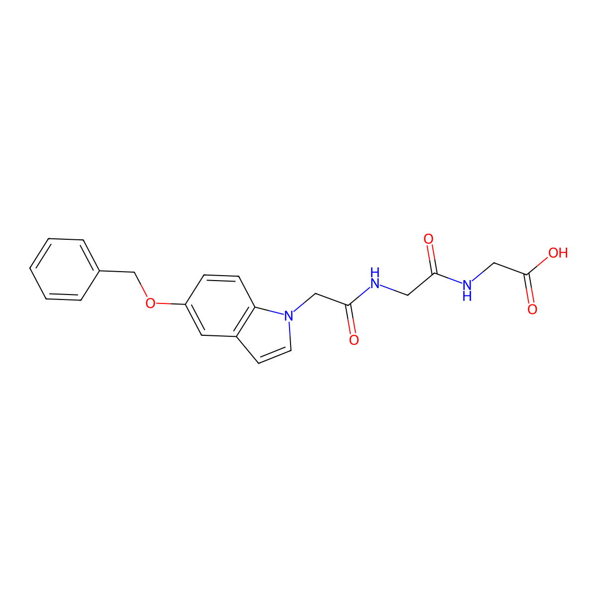 N-{[5-(benzyloxy)-1H-indol-1-yl]acetyl}glycylglycine molecular structure, CAS 1219546-92-5