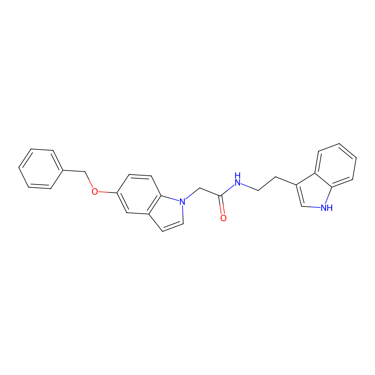 2-[5-(benzyloxy)-1H-indol-1-yl]-N-[2-(1H-indol-3-yl)ethyl]acetamide molecular structure, CAS 1219547-05-3