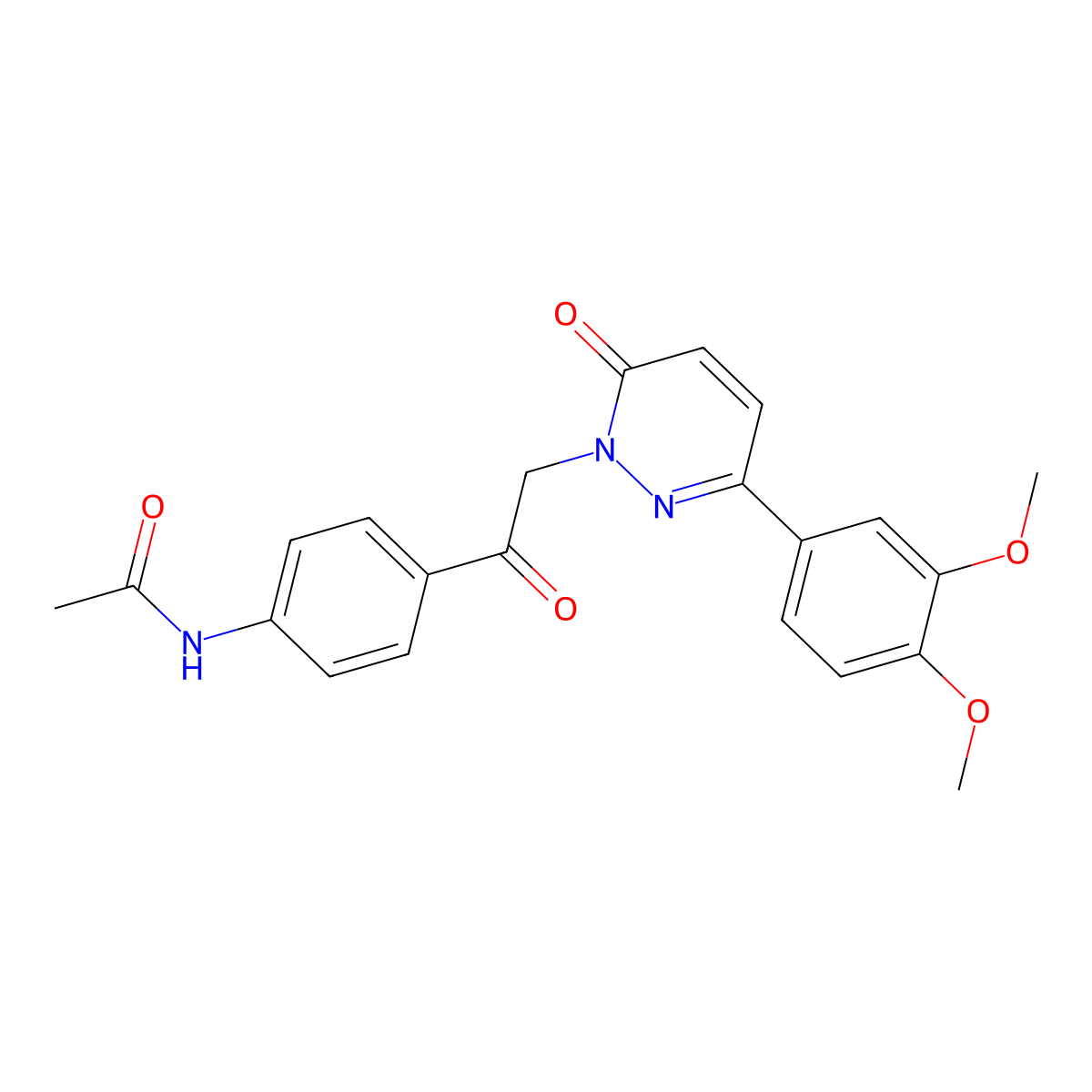 N-(4-{[3-(3,4-dimethoxyphenyl)-6-oxopyridazin-1(6H)-yl]acetyl}phenyl)acetamide molecular structure, CAS 1219547-33-7