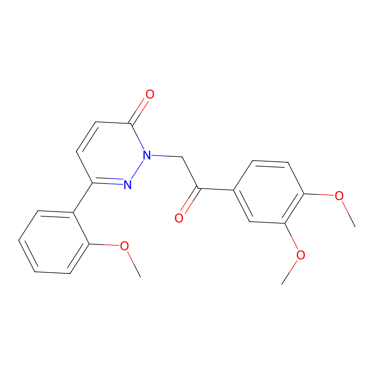 2-[2-(3,4-dimethoxyphenyl)-2-oxoethyl]-6-(2-methoxyphenyl)pyridazin-3(2H)-one molecular structure, CAS 1219547-34-8