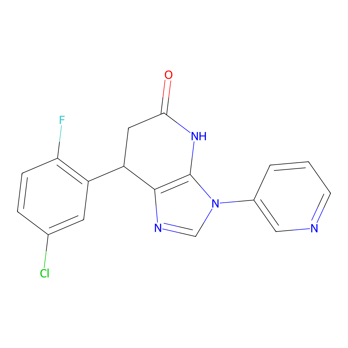 7-(5-chloro-2-fluorophenyl)-3-(pyridin-3-yl)-6,7-dihydro-3H-imidazo[4,5-b]pyridin-5-ol molecular structure, CAS 1219547-70-2