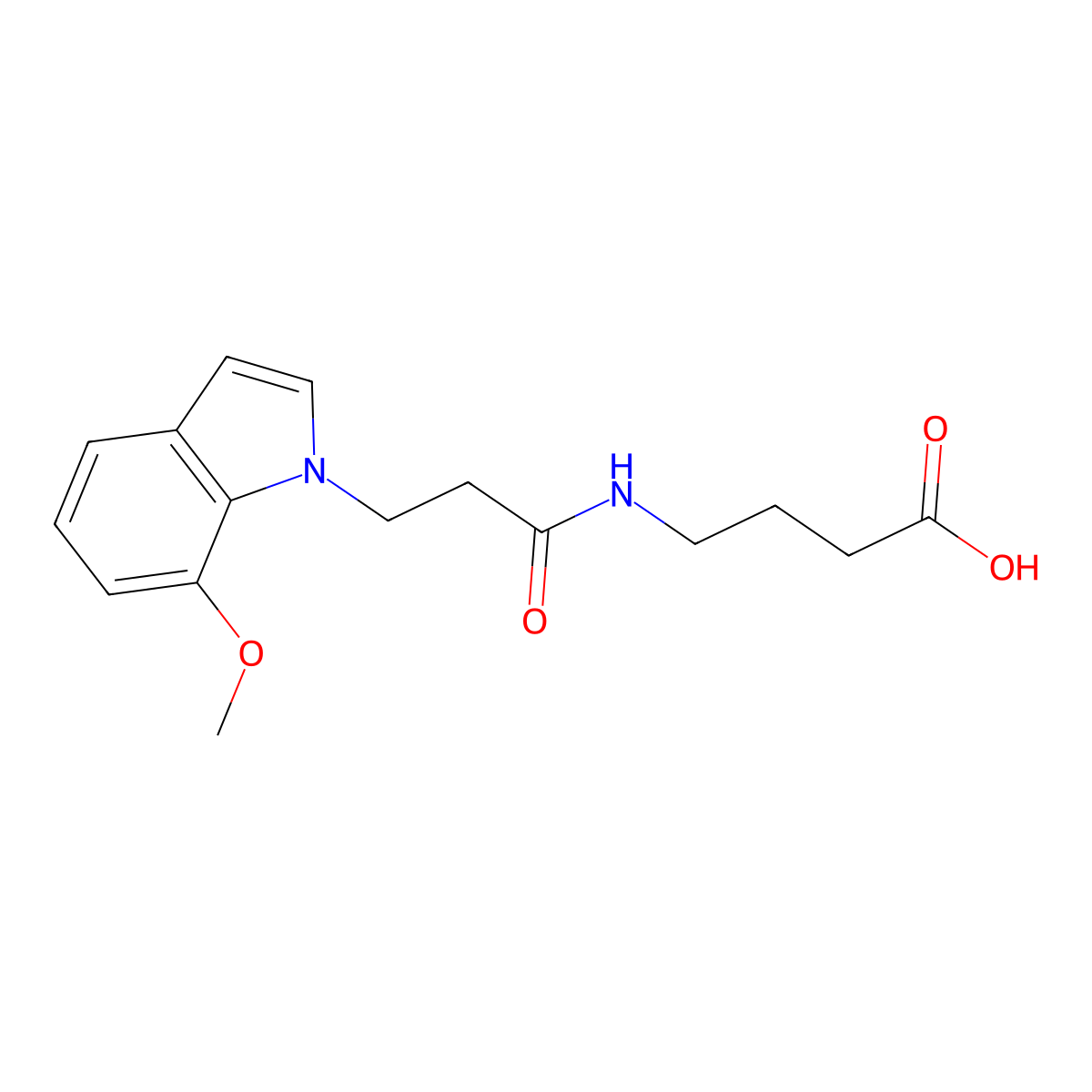 4-{[3-(7-methoxy-1H-indol-1-yl)propanoyl]amino}butanoic acid molecular structure, CAS 1219547-84-8