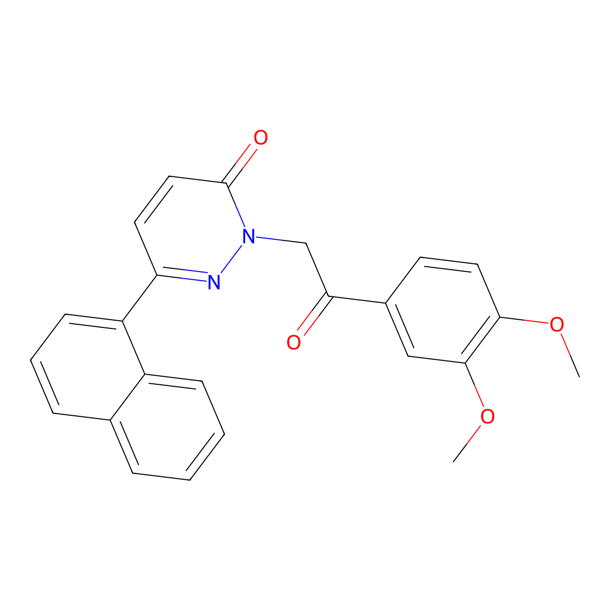 2-[2-(3,4-dimethoxyphenyl)-2-oxoethyl]-6-(naphthalen-1-yl)pyridazin-3(2H)-one molecular structure, CAS 1219547-88-2