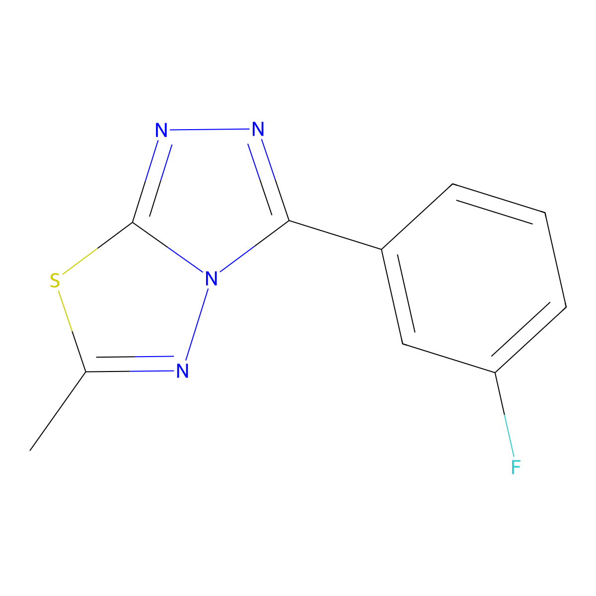 3-(3-Fluorophenyl)-6-methyl-[1,2,4]triazolo[3,4-b][1,3,4]thiadiazole molecular structure, CAS 1219547-90-6