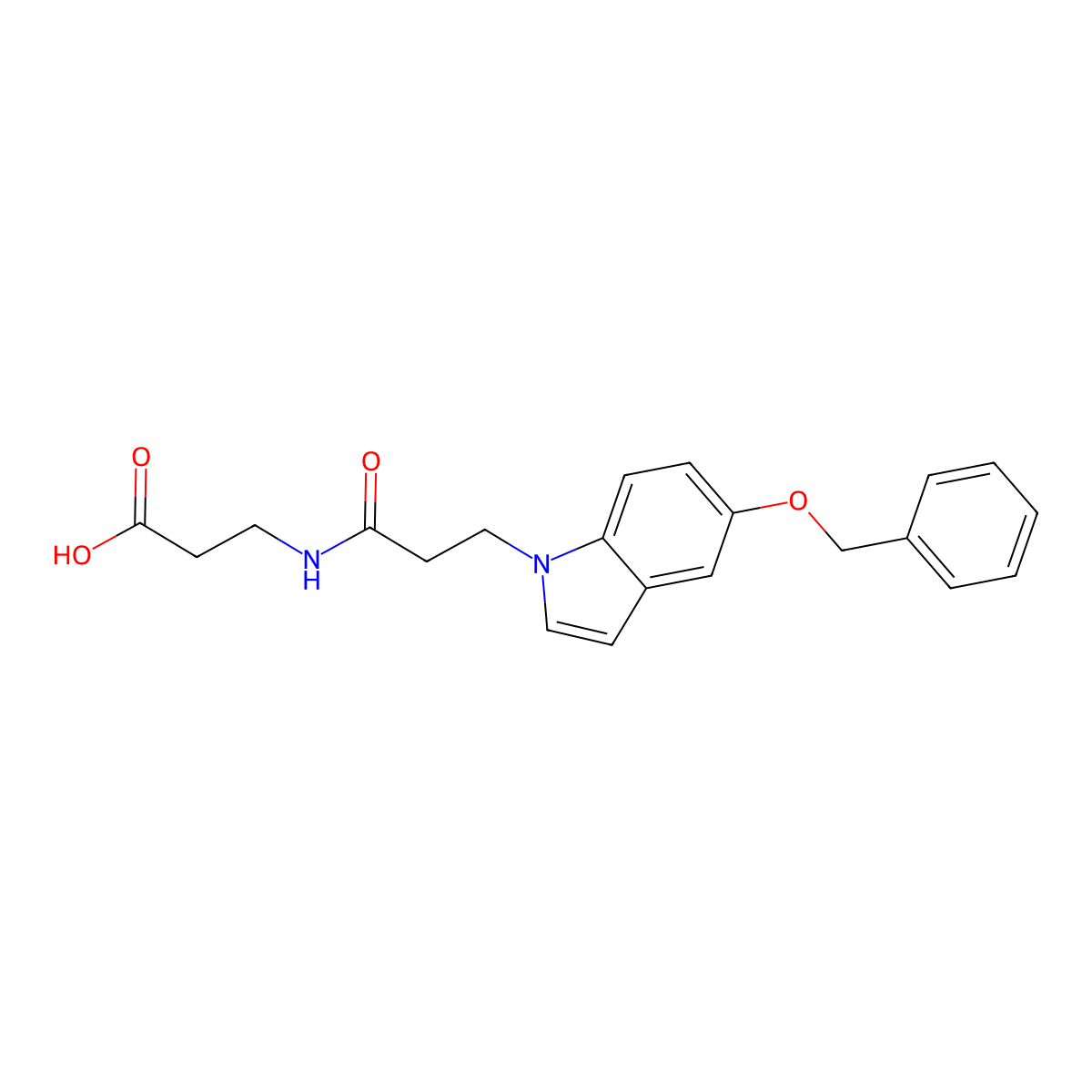 N-{3-[5-(benzyloxy)-1H-indol-1-yl]propanoyl}-beta-alanine molecular structure, CAS 1219548-04-5
