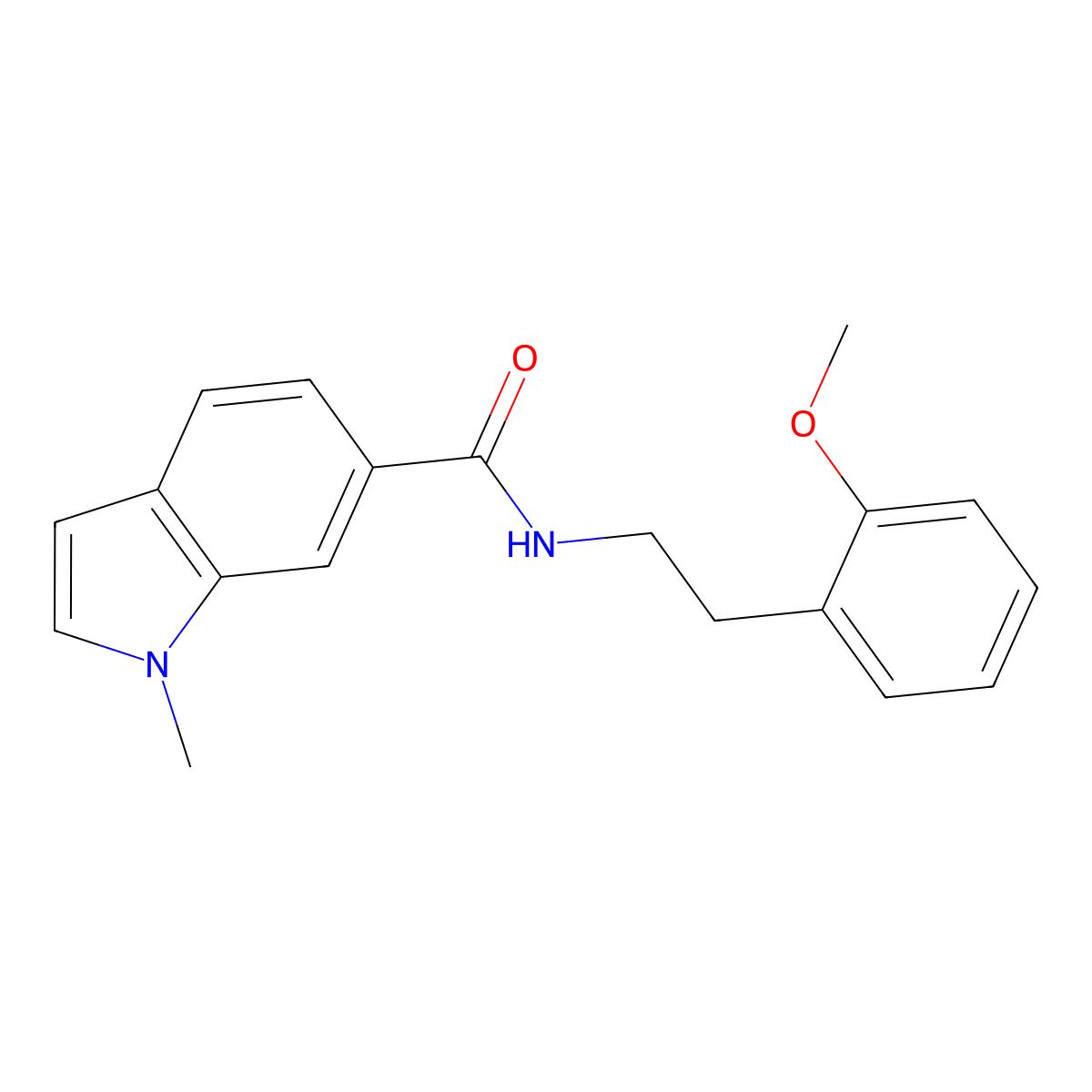 N-[2-(2-methoxyphenyl)ethyl]-1-methyl-1H-indole-6-carboxamide molecular structure, CAS 1219548-06-7