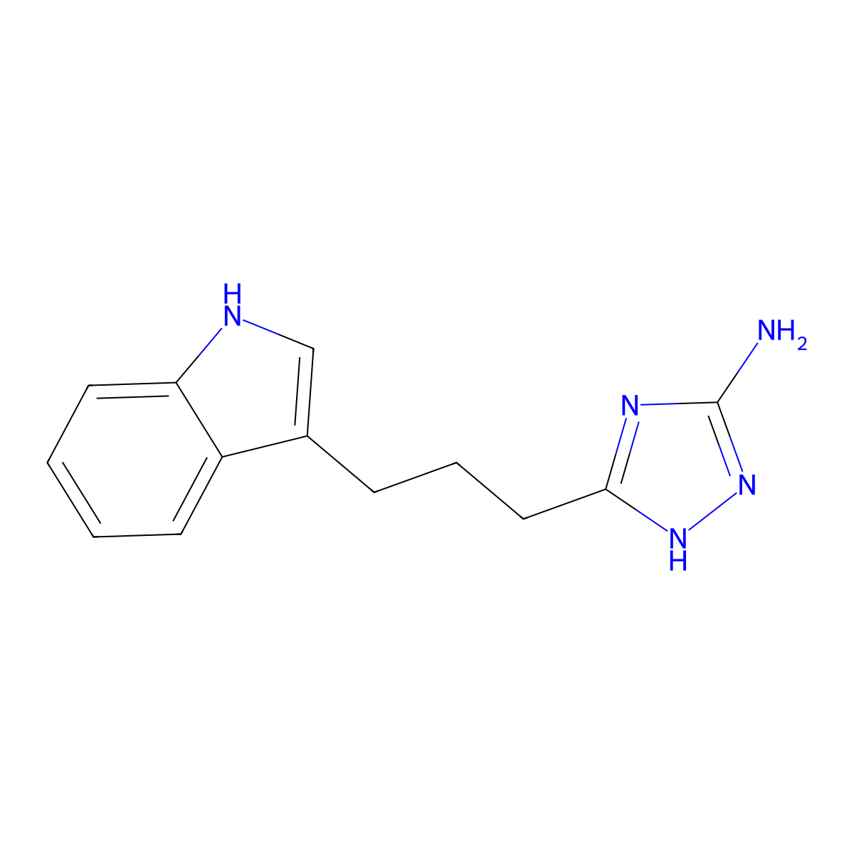 5-[3-(1H-indol-3-yl)propyl]-1H-1,2,4-triazol-3-amine molecular structure, CAS 1219548-13-6