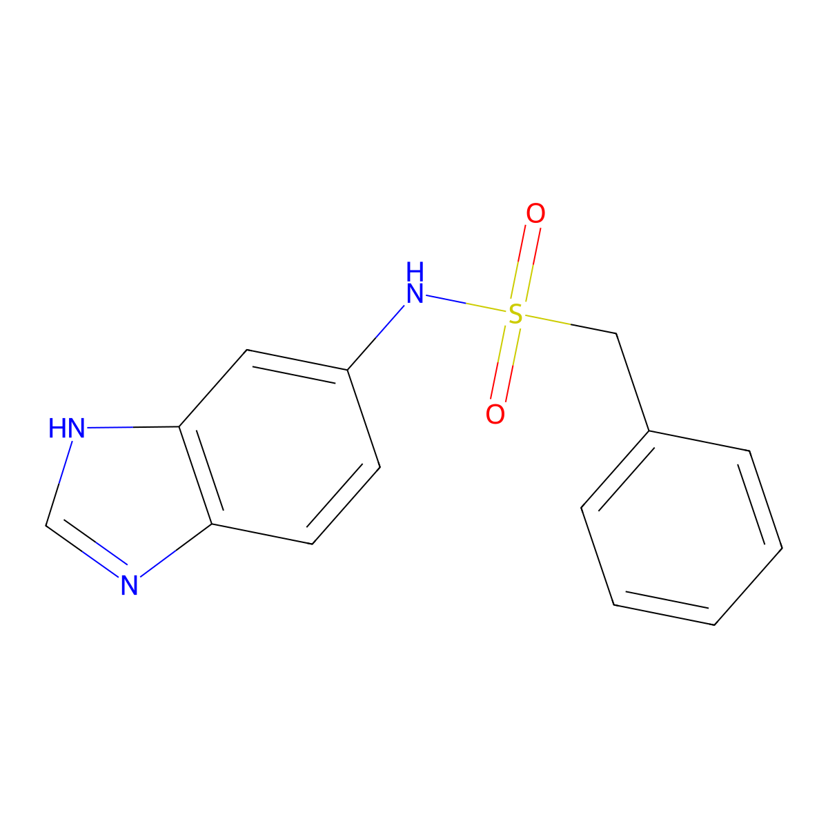 N-(1H-benzimidazol-6-yl)-1-phenylmethanesulfonamide molecular structure, CAS 1219548-50-1