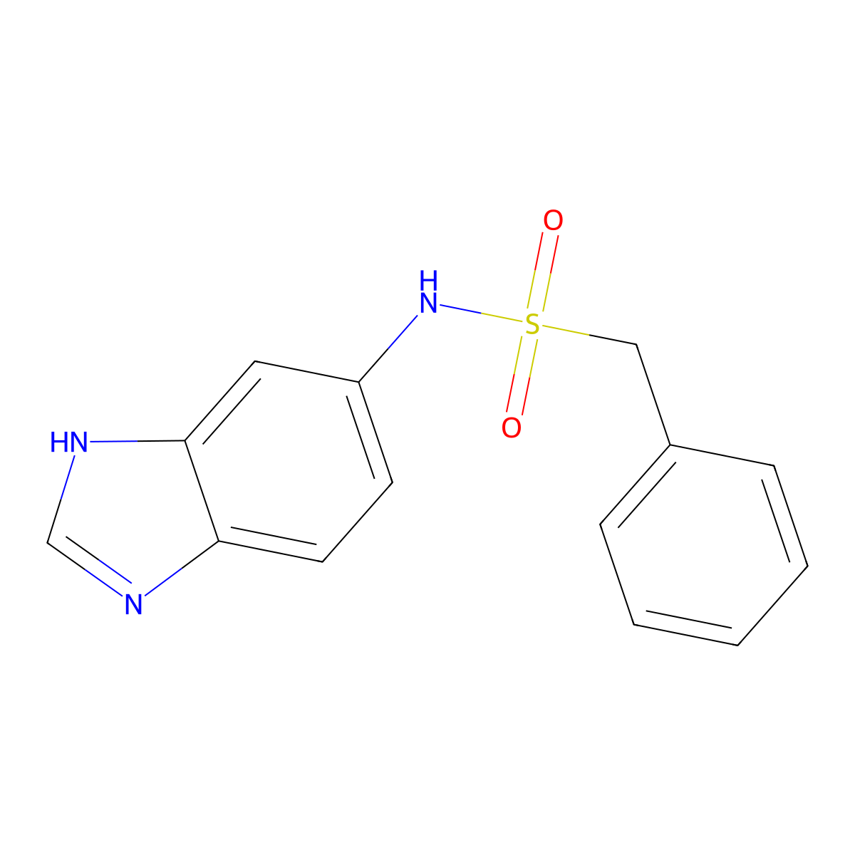 N-(1H-benzimidazol-6-yl)-1-phenylmethanesulfonamide molecular structure, CAS 1219548-50-1