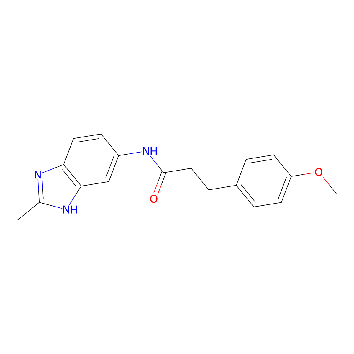 3-(4-methoxyphenyl)-N-(2-methyl-1H-benzimidazol-5-yl)propanamide molecular structure, CAS 1219548-52-3