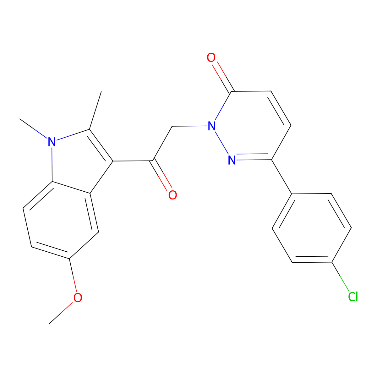 6-(4-chlorophenyl)-2-[2-(5-methoxy-1,2-dimethyl-1H-indol-3-yl)-2-oxoethyl]pyridazin-3(2H)-one molecular structure, CAS 1219548-95-4