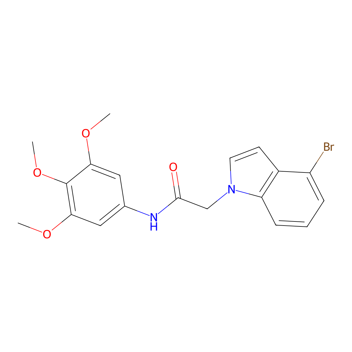2-(4-bromo-1H-indol-1-yl)-N-(3,4,5-trimethoxyphenyl)acetamide molecular structure, CAS 1219549-11-7