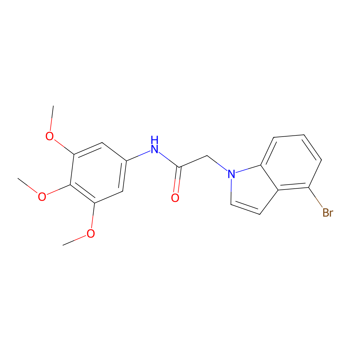 2-(4-bromo-1H-indol-1-yl)-N-(3,4,5-trimethoxyphenyl)acetamide molecular structure, CAS 1219549-11-7