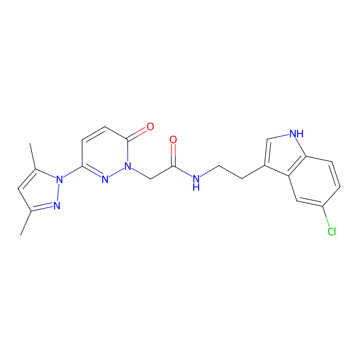 N-[2-(5-chloro-1H-indol-3-yl)ethyl]-2-[3-(3,5-dimethyl-1H-pyrazol-1-yl)-6-oxopyridazin-1(6H)-yl]acetamide molecular structure, CAS 1219549-19-5