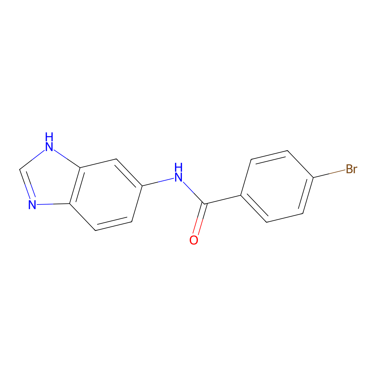 N-(1H-benzimidazol-5-yl)-4-bromobenzamide molecular structure, CAS 1219549-20-8