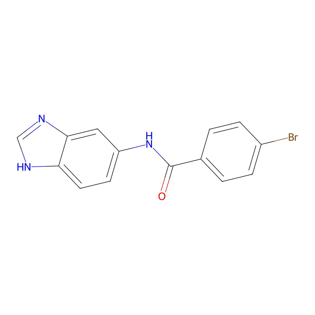 N-(1H-benzimidazol-5-yl)-4-bromobenzamide molecular structure, CAS 1219549-20-8